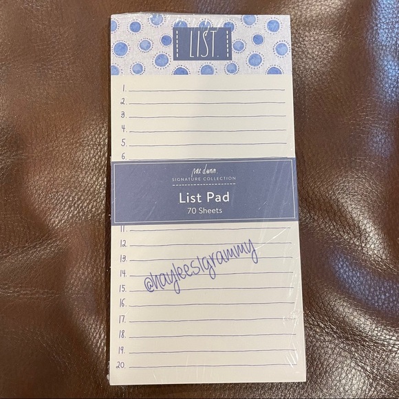 Rae Dunn WRITE Signature Collection Spiral Notebook and LIST Pad BRAND NEW! - Picture 4 of 5